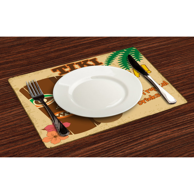 Mccreary Tiki Bar Old Drink Placemat