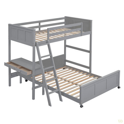 Twin Over Full Bunk Bed With Desk