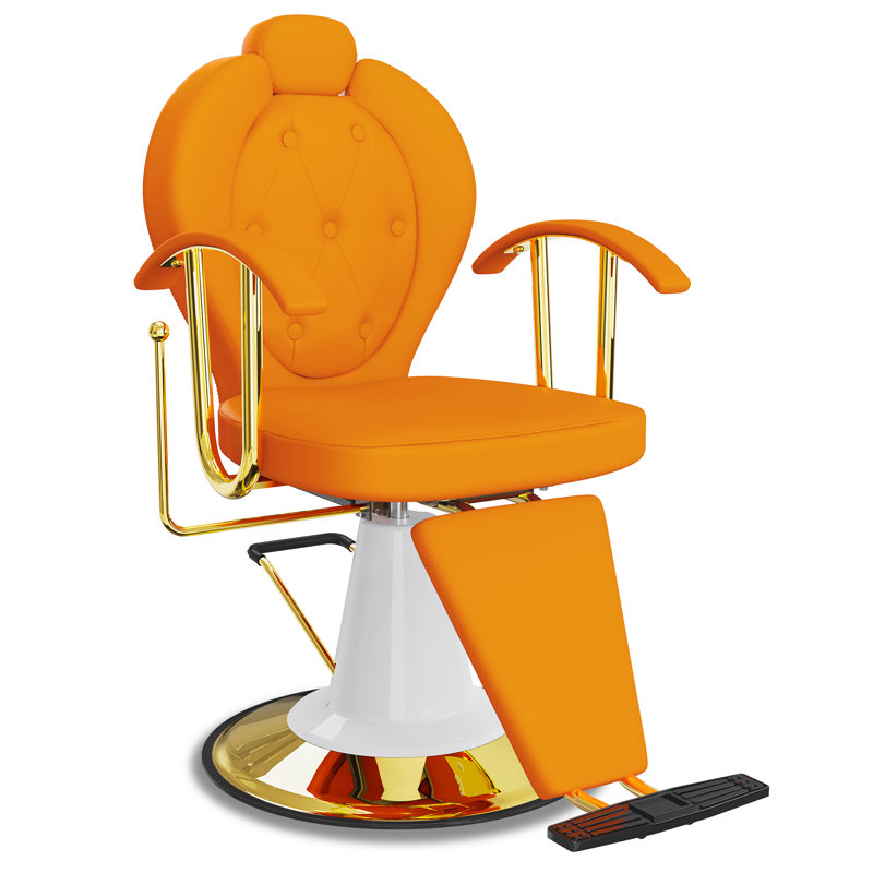 Fauteuil inclinable en similicuir, Orange