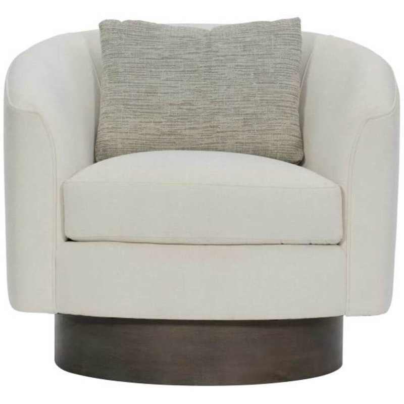 Camino Leather Swivel Barrel Chair, Light Grey Leather 202-010