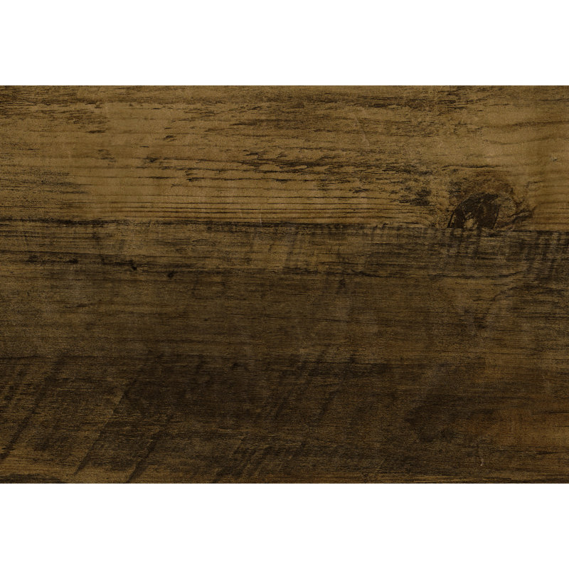Table d'appoint de 53 cm (21 pouces), stratifié chêne brun foncé, avec tiroir de rangement et tablette ouverte pour salon ou chambre à coucher, hauteur 53 cm (21 pouces).
