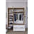 Modern Wardrobe with Numerous Shelves, Light Walnut Finish, 51.2 x 72.0 x 17.7 inches | 100% Melamine Coated Particle Board, Thickness: 0.7 inches | Wall-Mountable Design for Space-Saving & Stylish Storage-1346483371