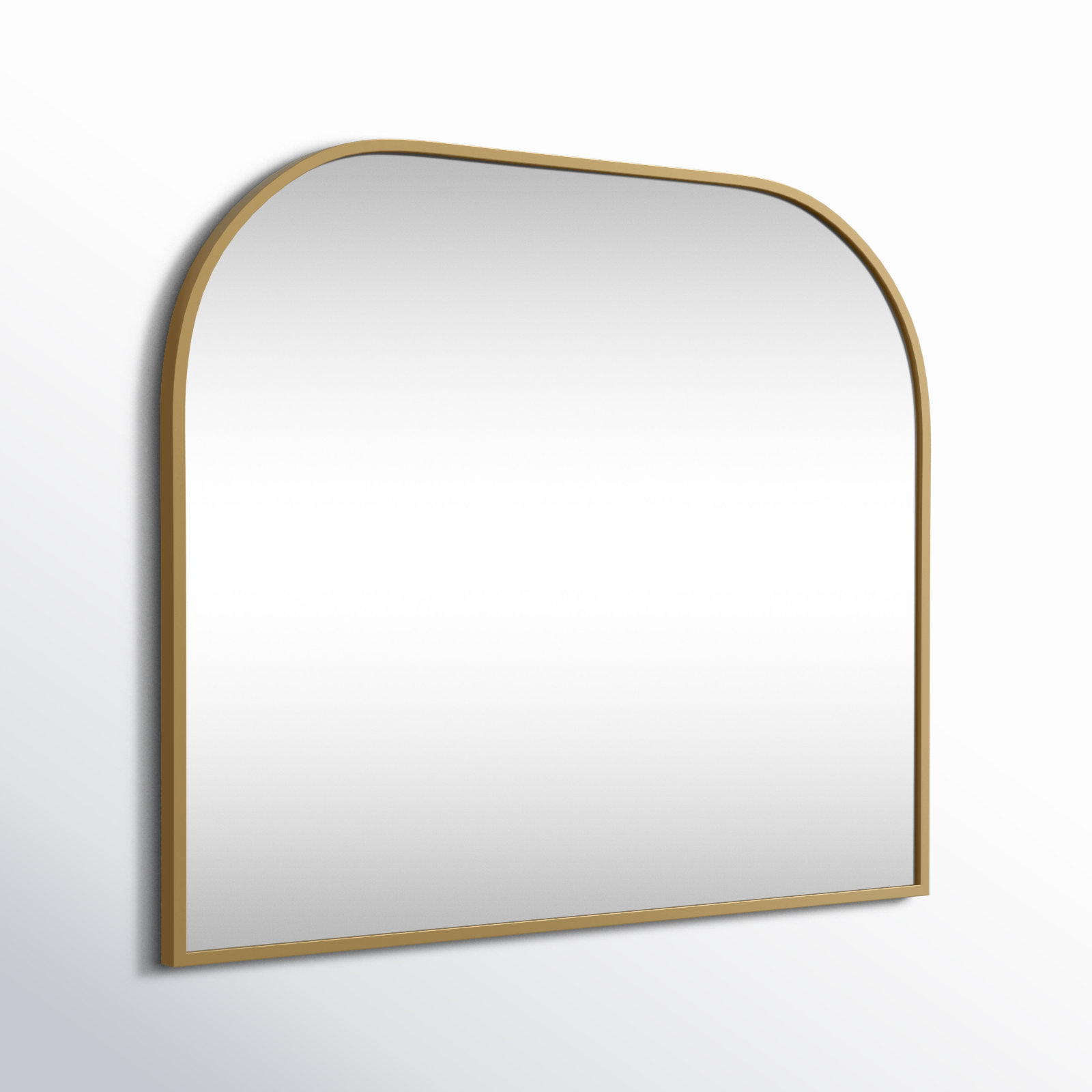 Sabine Metal Wide Arch Wall Mirror, Brass, 30" x 36"