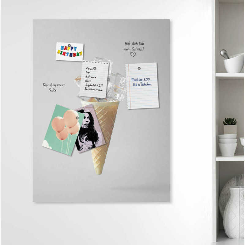 Magnetic Glass Photo Memo Board