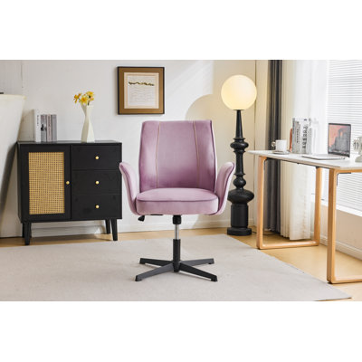 Chaise de bureau pivotante en velours 28,5 po
