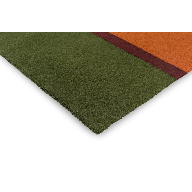 Habitat Festival Hand Tufted Striped Area Rug in Orange/Red/Green/Black, Rectangle 5'3" x 7'6"