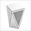 Table basse inversée à miroir triangulaire avec incrustations en cristal de diamant pour les salons et les couloirs élégants-133420029