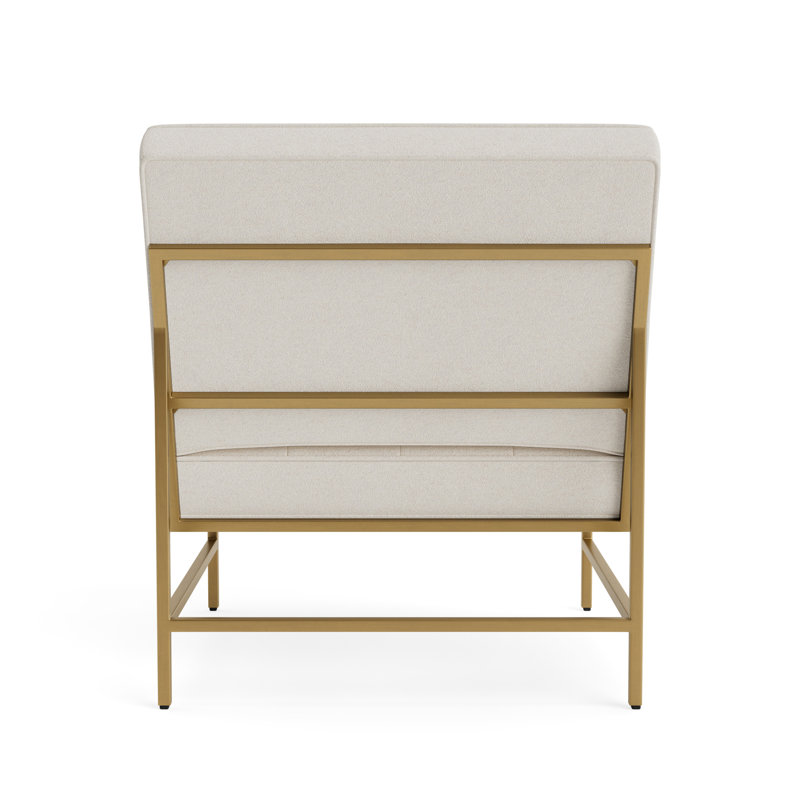 Major Chair, Performance Boucle - Cream, Brushed Brass