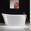 Baignoire de trempage autoportante en acrylique avec drain réversible 59 "x 30"-56335174