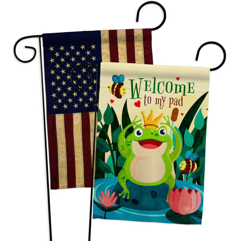 Drapeau de jardin en polyester 2 côtés 18,5 x 13 po