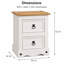 Aticus 36cm W Solid Wood Bedside Table
