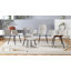 Ensemble de 8 chaises de salle à manger à assise allongée en polyuréthane Smooth Line-1422516673