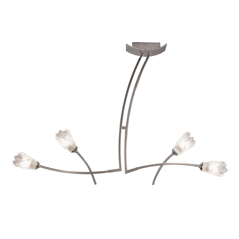 Kittinger 4 - Light Geometric Chandelier, Polished Chrome