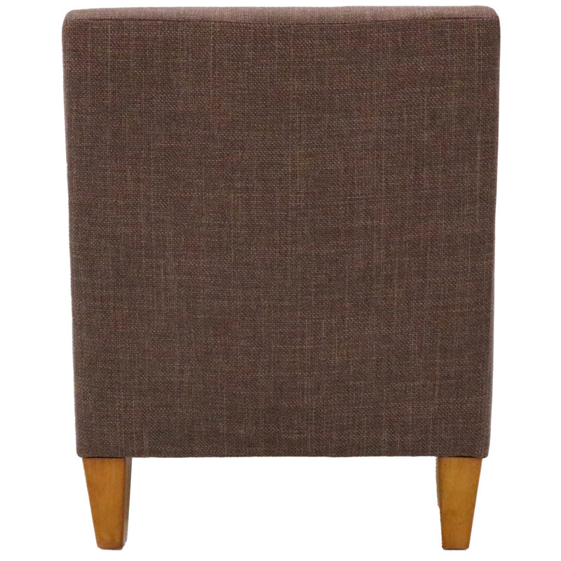25" W Armchair, Brown Polyester Blend
