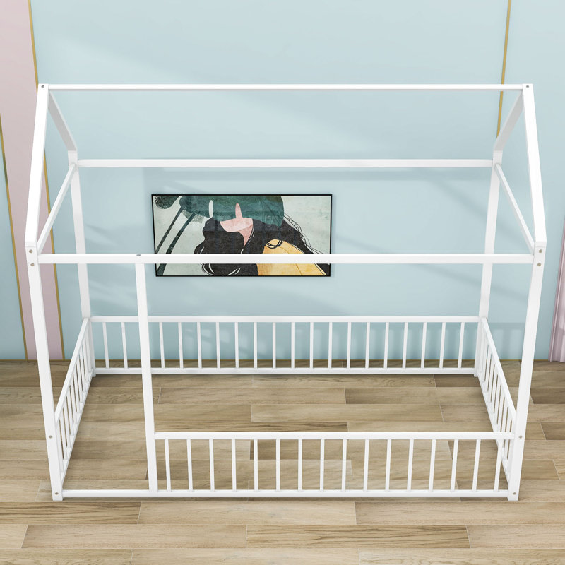 Boileau Metal Platform Bed, White
