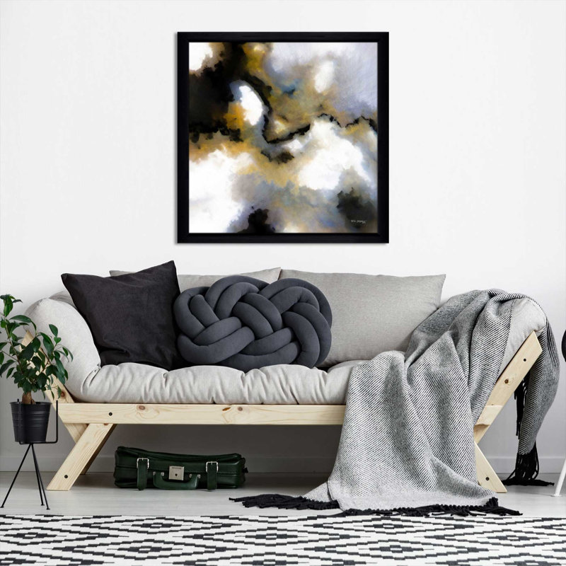 «Mark 9:23 Just Believe» par Mark Lawrence - reproduction, H 37,5 po x l 37,5 po x P 1 po, Cadre noir