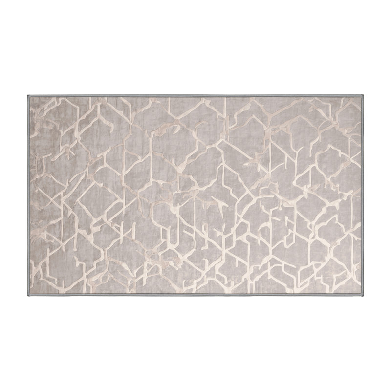 Tapis gris lavable à la machine, Tapis de couloir 2 pi x 4 pi