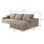 Canapé modulaire moderne et confortable avec velours côtelé moelleux, aucun assemblage requis, polyvalent pour divers espaces domestiques