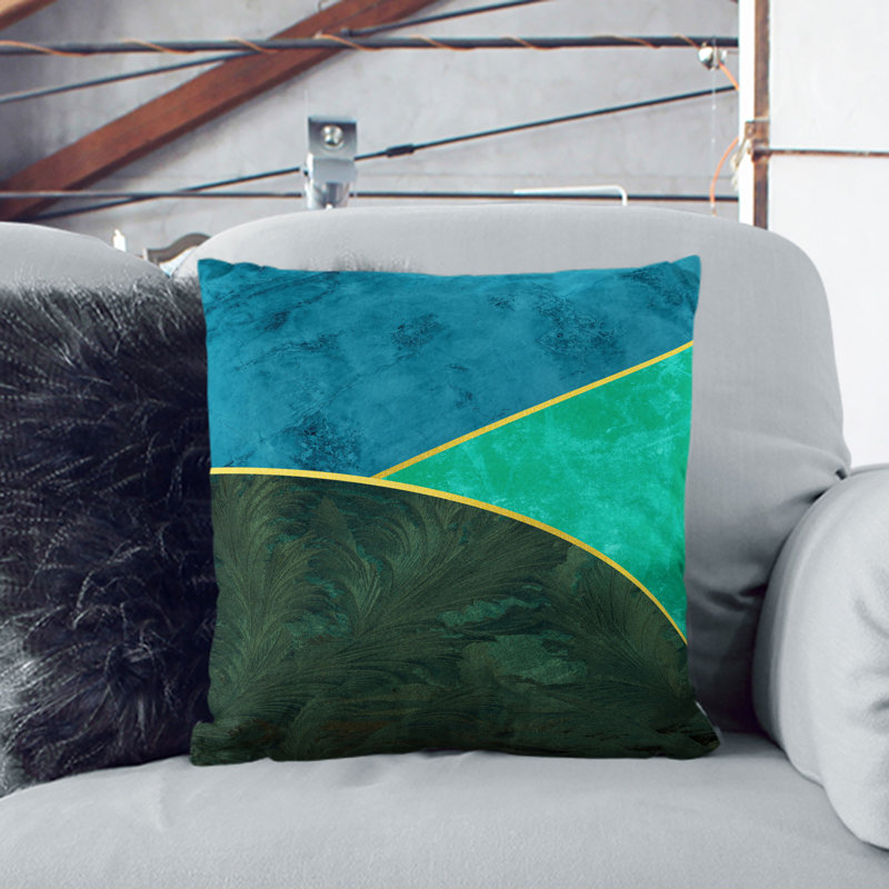 Mopdern Shapes No.2 Square Throw Cushion, White, 40cm H x 40cm W x 15cm D