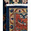 Tapis unique bleu / noir / rouge 6 pi 1 po x 8 pi 10 po Demontra