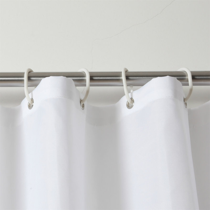 Tadeh Shower Curtain with Hooks Included, White