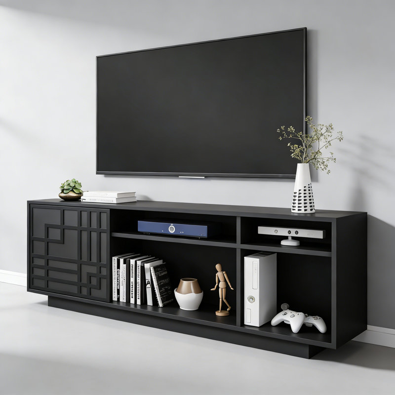 Meuble télé contemporain pour téléviseur de 70 po ou moins Techni Mobile, Noir