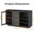 47.24" Floting Wine Bar Cabinet With Led Lights, Black Kitchen Coffee Bar With  Glass Doors, Wine Glass Holders, Removable Wine Racks, Storage Shelves