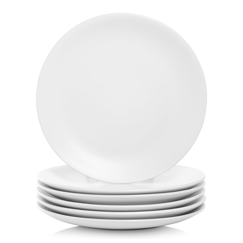 Wazee Matte 10.5" Dinner Plate, White