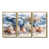 Toile avec cadre flottant or