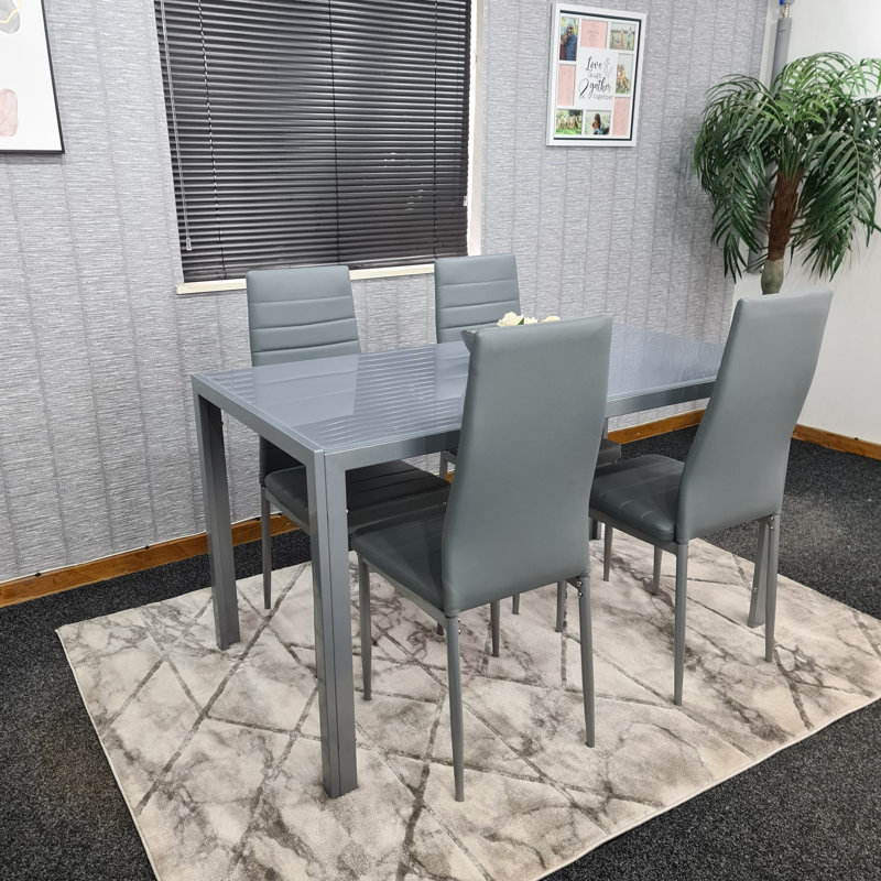 Salvaggio 4 - Person Dining Set, 75cm H x 134cm L x 70cm W
