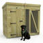 Total Sheds 8ft x 4ft Dog Run Full Height - Outdoor Dog Kennel - Pressure Treated Timber - UK Manufactured