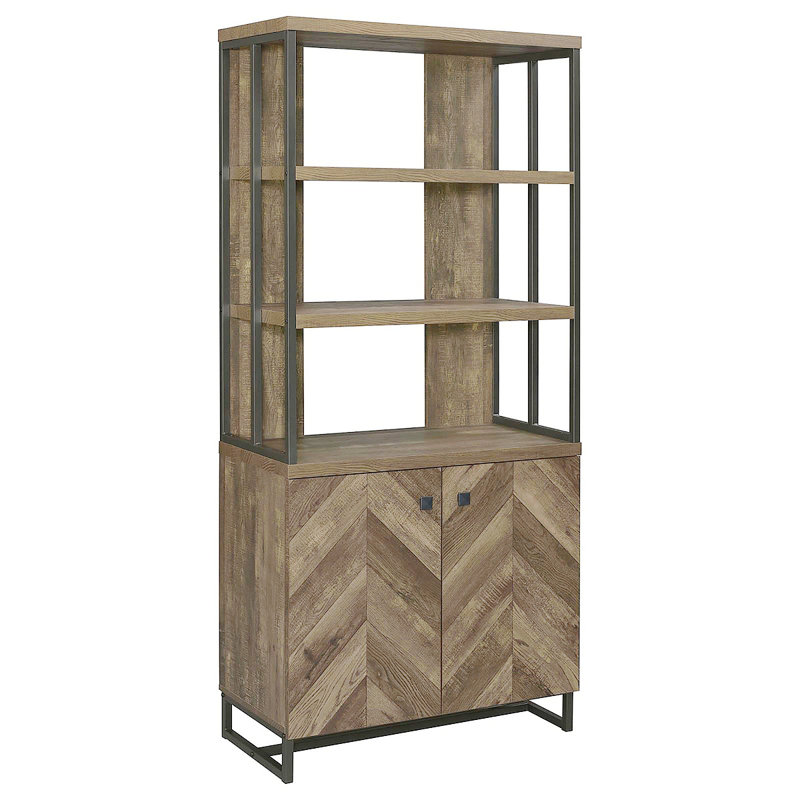 Bibliothèque à 2 portes Rustic Oak