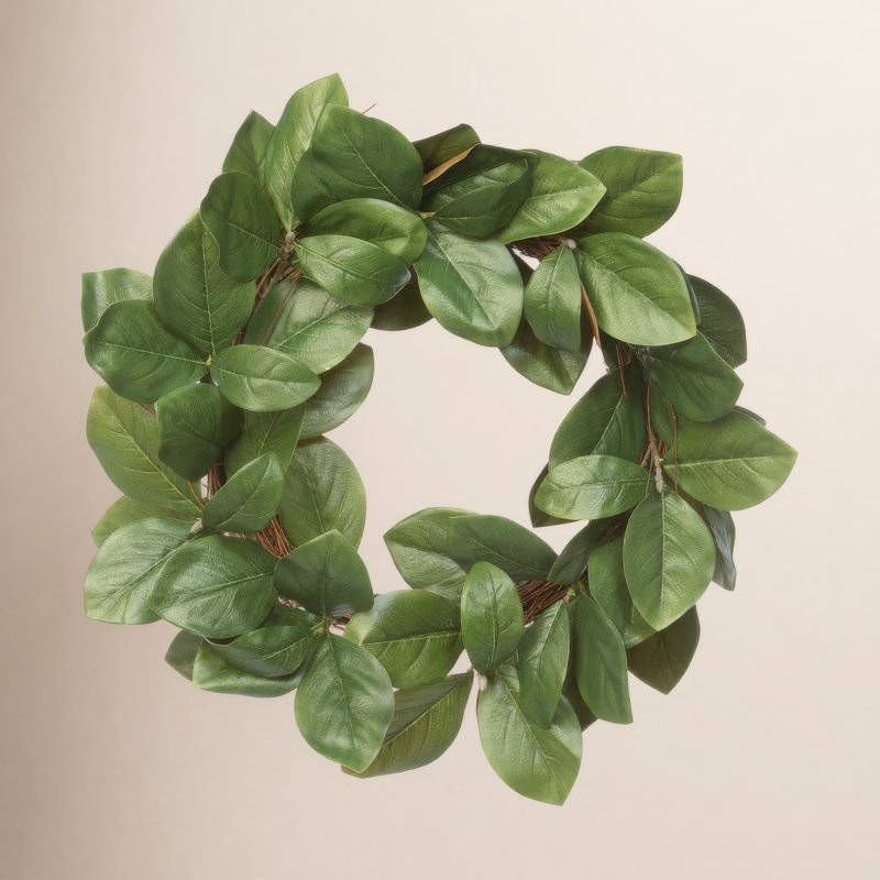 Magnolia Leaf and Twig Wreath