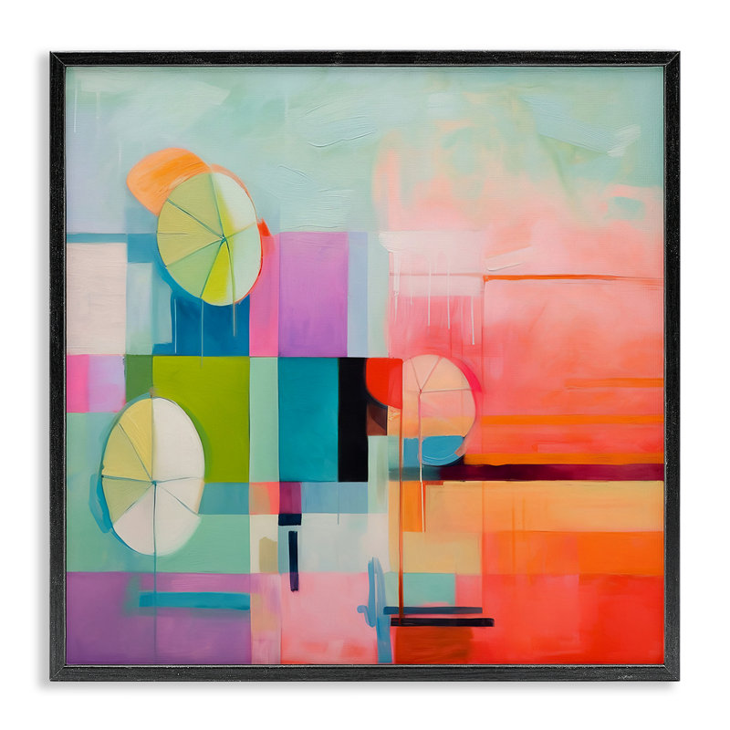 Art de giclée par abstraction de plage par Irena Orlov, H 12 po x l 12 po, Giclée encadrée noir minuit