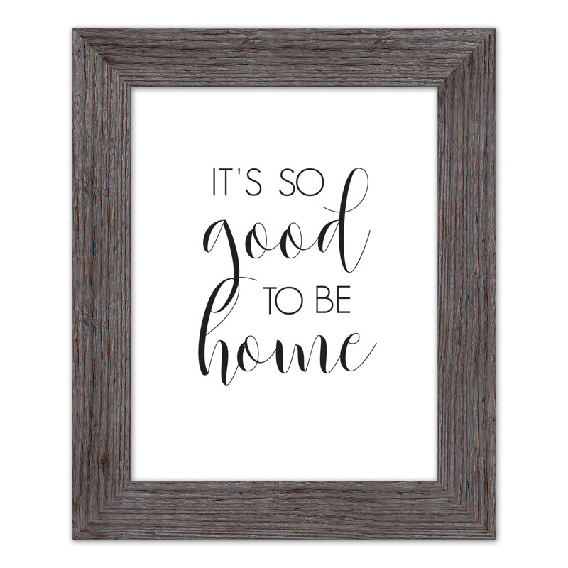 So So To Be Home, reproduction encadrée, H 14 po x l 11 po x P 0,75 po