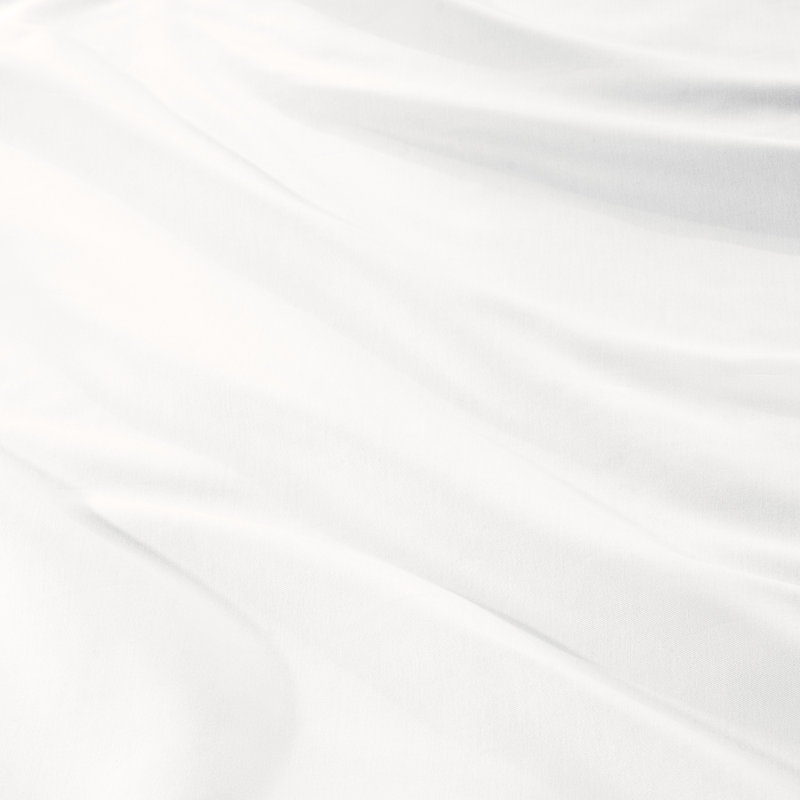 Organic Sateen Machine Woven Fitted Sheet, White, Queen Fitted Sheet