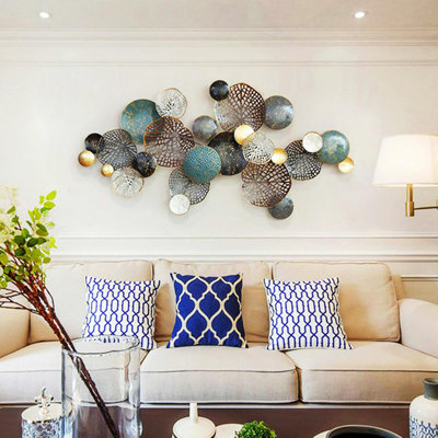 Living Room Metal Floral Wall Art