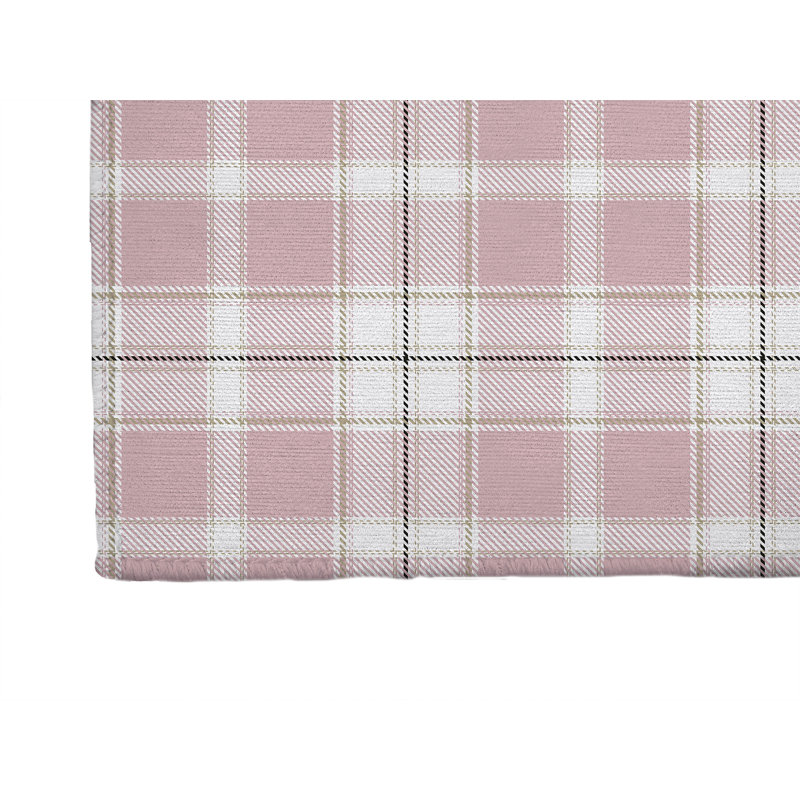 Billy Tartan Kids Play Mat, Pink, Rectangle 24" x 36"