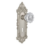 Victorian Plate with Decorative Keyhole and Crystal Door Knob