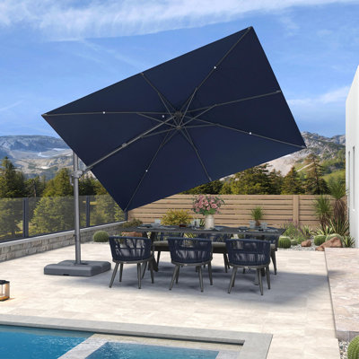 Parasol extérieur en aluminium décalé Cantilever
