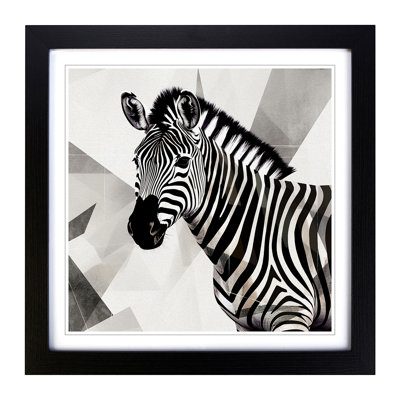 Zebra Geometric - Framed Print
