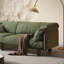 Green Velvet 3 - Piece Living Room Set