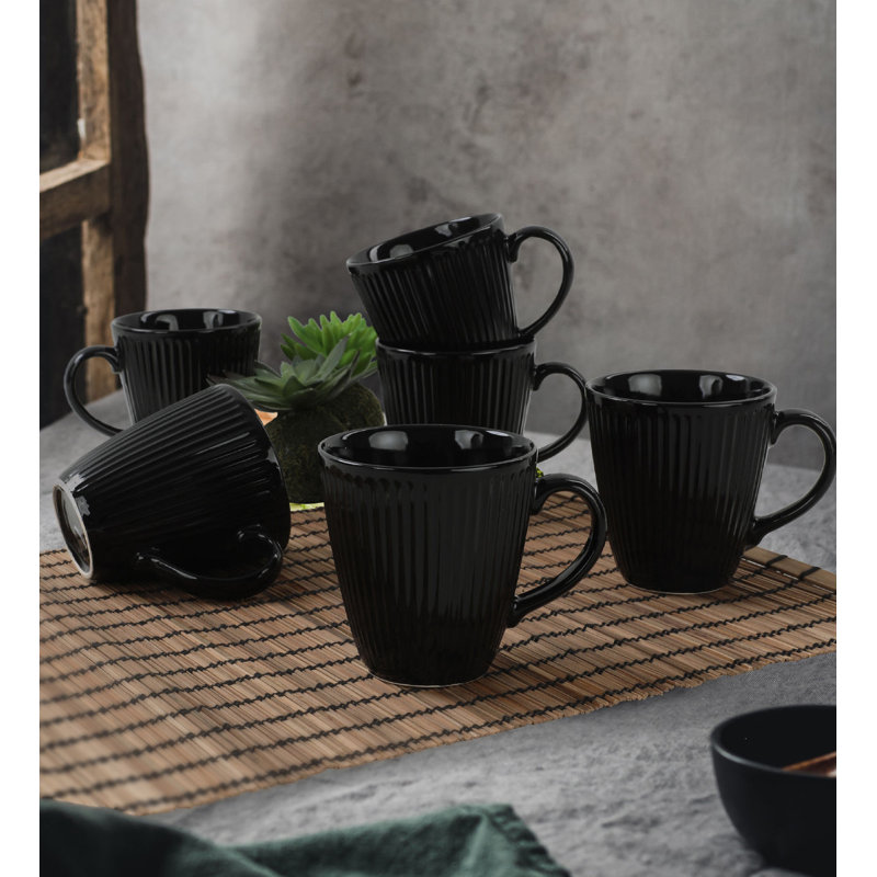 Premium Ceramic Mug Set | 100% Antibacterial, Thermal Shock Resistant, 11.0 x 3.9 x 3.9 inches | Easy to Clean, Dishwasher & Microwave Safe, Perfect for Coffee, Tea, and Hot Beverages | Durable Surface Hardness for Everyday Use