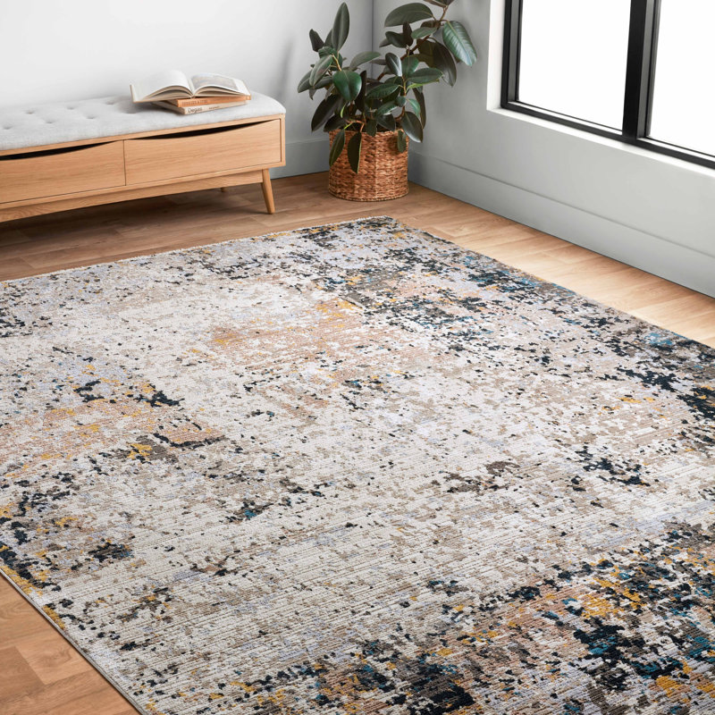 Tapis beige tissé à la machine ballycraigy, Rectangle 9 pi 6 po x 13 pi