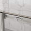 Porte de douche coulissante simple sans cadre de 44 à 48 po x H 74 po avec verre transparent-108225255