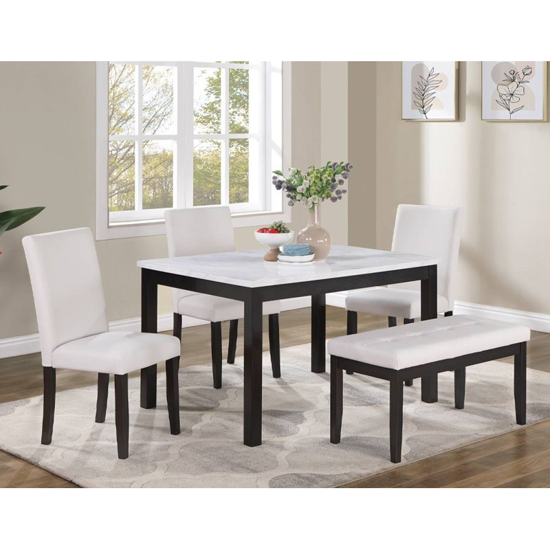 Ensemble repas 5 pièces Leclerc, Blanc, Noir