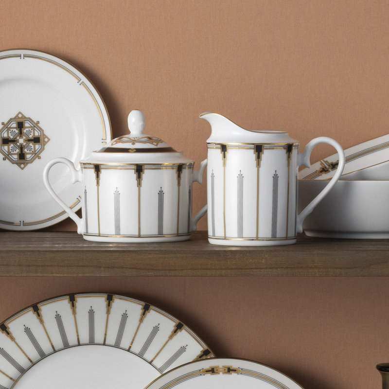 Ensemble sucrier et crémier Noritake