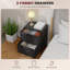 HOMCOM Chest of Drawers with 2 Fabric Drawers, Aluminium Handles, Black-747169999