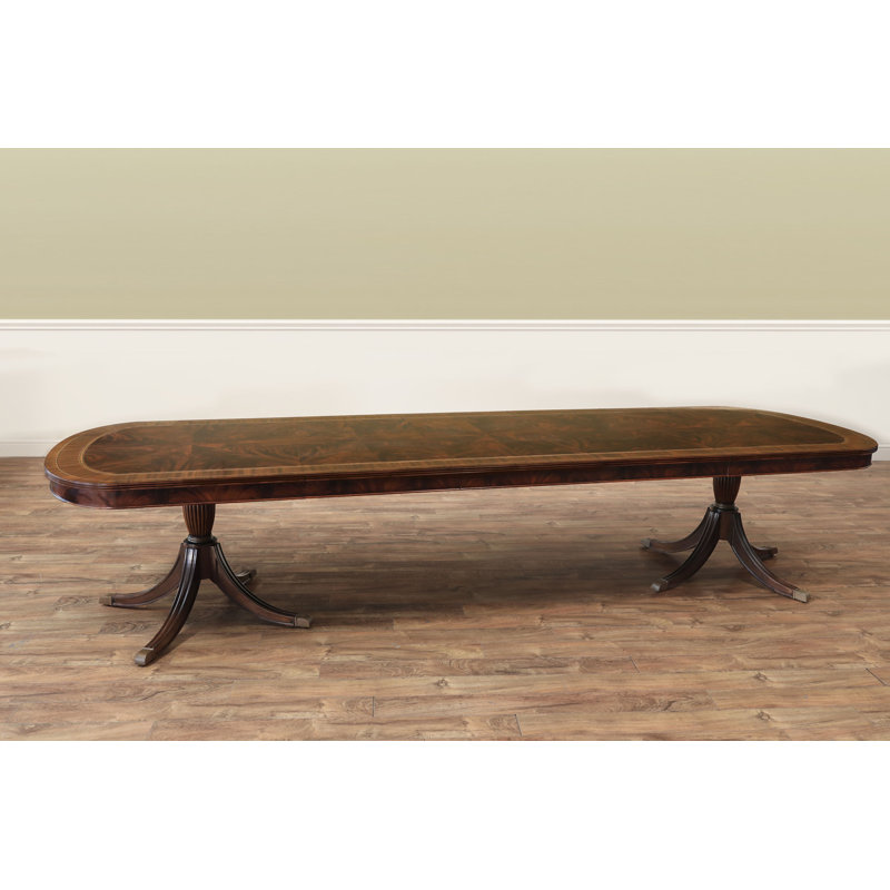 Oval Mahogany Wood Dining Table