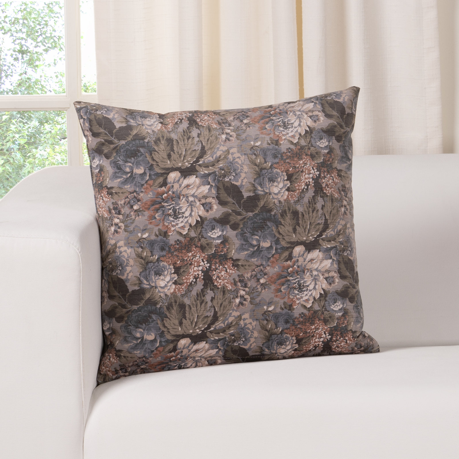 Olcott Throw Pillow, Feather, Square 16"